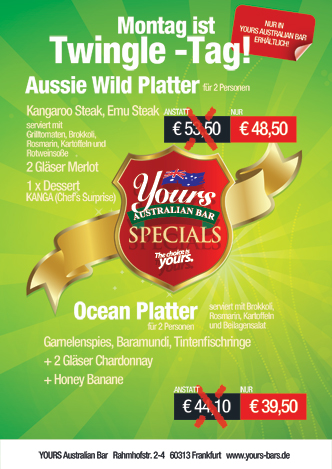 Our specials in Australian Bar