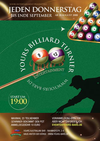 YOURS Billiard Turnier!