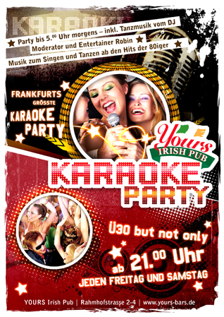Karaoke Party at YOURS!