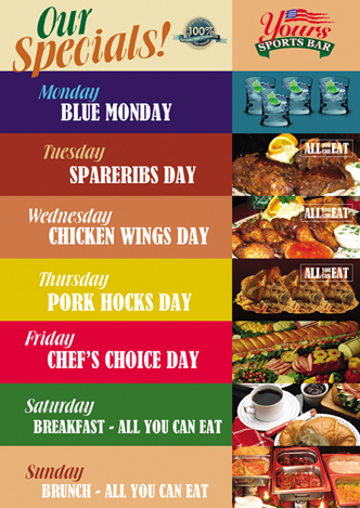 Sports Bar Frankfurt specials