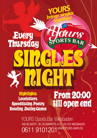 Singles night in Sports Bar Wiesbaden
