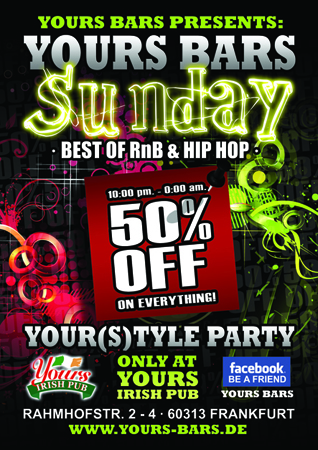 Sunday-party 50%off!!!